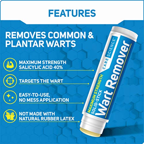 Care Science Wart Remover Stick, Maximum Strength | for The Removal of Common & Plantar Warts