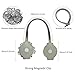 Nanami Chic One Pair Curtain Clips Attraction Appliance Curtain Buckle Magnetic Tieback Creative Diamond Curtain Bind (Sliver One)