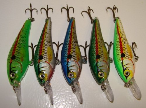 5-L5BS-Custom-Shad-Lures-Plugs-Crankbaits-Bass-Fishing-Set 5-L5BS-Custom-Shad-Lures-Plugs-Crankbaits-Bass-Fishing-Set