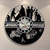 Star Wars Vinyl Record Clock Home Design Room Art Decor Handmade