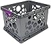 Storex Premium File Crate with Molded Handles – Letter and Legal Document and Folder Storage, Purple 3-Pack (61792U03C)