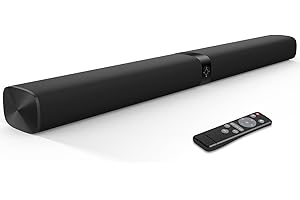 Assistrust Sound Bar, 80W Soundbar with Bluetooth/ARC/Opt/AUX Connect, TV Speakers Sound Bar with Auto Volume Boost, 3 Equali