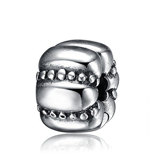 Clip Lock Stopper Charms Authentic 925 Sterling Silver Clips Spacer for Pandora Charms Bracelet (Pumpkin)