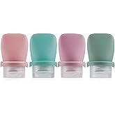 BienBion 1oz Travel Bottles for Toiletries, Silicone Leak-Proof TSA Approved Travel Size Containers (4-Pack) - Reusable Refil