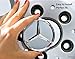 Mercedes Benz Wheel Center Caps - Silver - Set of 4 Raised Chrome Star - 75mm/ 3 Inch - Mercedes Benz Wheel Caps – Mercedes Center Caps - Mercedes Wheel Caps - Mercedes Benz Center Wheel Caps