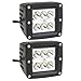 Led Light Bar, Senlips 2X 24W Led Spot Light Led Pods Offroad Light Bar IP 67 Waterproof for Off-road Vehicle, ATV, SUV, UTV, 4WD, Jeeps, Boat-Squared