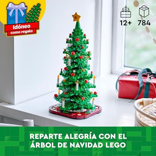 Árbol de Navidad Juguete de Construcción, Decoración Navideña para Salón o Dormitorio, Juego Imaginativo, Manualidades en Familia, Regalo para Niñas y Niños de 12 Años o Más 40573