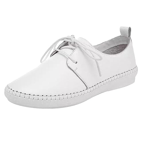 white lace up nursing shoes