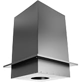 Duravent DuraPlus - 6" Square Ceiling Support Box with Trim | 24-inch tall black-painted galvanized steel routse 6-inch chimney systems through flat, vaulted, or cathedral ceilings