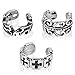 UNU Style 3pcs Multi Design Rhodium Plated Brass Non Piercing Ear Cuff (3 PCS Set B)