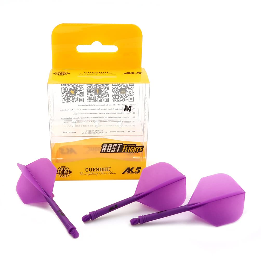 CUESOUL ROST Personalized Integrated Darts Shafts and Darts Flights Strandard Shape,Set of 3 pcs (CSAK-54XSYS)
