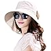 UV Protection Sun Hats for Women Summer Gardening Fishing Hiking Travel Shade Hat Wide Brim Packable Small Beige