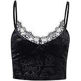 Women's Gothic Crop Tops Punk Tanks Trendy Camisole T-Shirt