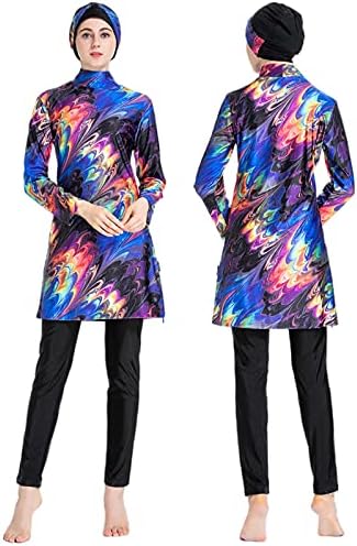 Navy Blue Full Coverage Islamic Swimwear Burkini Set M2511