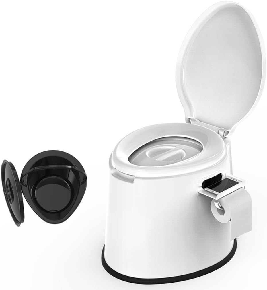 Toilet chair LI JING SHOP- Portable can move for Children and Pregnant Women Inside the Barrel X1 Environmental PP Resin 41X50X39cm Color: White (Color : Non-slip rubber ring)