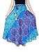 Lannaclothesdesign Women's Long Maxi Skirt Bohemian Gypsy Hippie Style Clothing (US 37 INC S-M, Blue Rose)