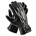 Anccion Men's Genuine Sheepskin Leather Driving Gloves, XL, Black