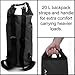 Premium Waterproof Bag, Sack with Phone Dry Bag and Long Adjustable Shoulder Strap Included (Black, 10 L)