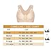 DeepTwist Women's Post-Surgical Front Closure Sports Bra Adjustable Wide Strap Racerback Support Bra, SZ83288-Beige-L