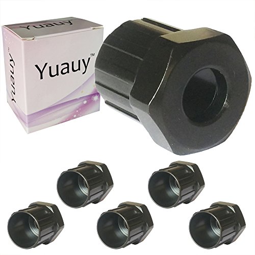 Yuauy 5 PCs Bike Freewheel Remover Bicycle Cycling Removal Repair Lockring Tool Sleeve Black