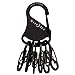 Nite Ize KeyRack Steel S-Biner - Key Carabiner Organizer with 6 S-Biners - Keychain Accessories to Hold Keys Securely and Separately - Black