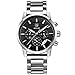 BENYAR Quartz Chronograph Waterproof Watches Business Sport Stainless Steel Band Strap Wrist Watch for Men (Steel Black B)