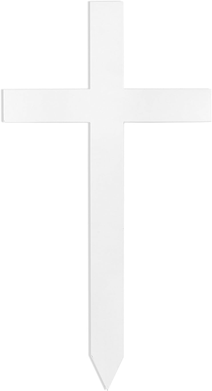 Mourning Heartโค Large High Quality White Roadside Memorial Cross โค Can Be Used to Mark the Site Where โค One Was Lost. Made from Solid AshWood and Painted High Gloss Whiteโค