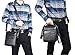 Sunmig Men's Genuine Leather Shoulder Bag Messenger Briefcase CrossBody Handbag (Black)