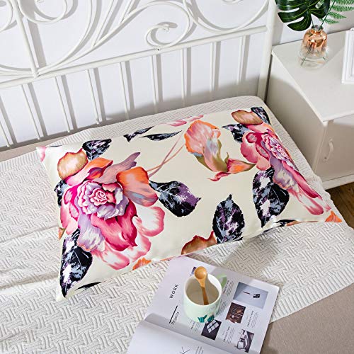 SLPBABY Silk Pillowcase for Hair and Skin with Hidden Zipper Print (Standard(20''x26''), Pattern20)