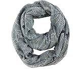 Lina & Lily Spider and Web Print Women's Infinity Loop Scarf Halloween Accessory