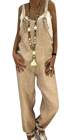womens linen bib overalls