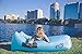 Live Infinitely Inflatable Air Lounger Chair Features Headrest, 2 Pockets, 700 Gauge Inner Liner, 420D Ripstop Exterior & Travel Bag Use On Beach Or In The Pool 9’ Long & Holds 500 (Bright Blue)