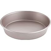 CHEFMADE 9-Inch Round Cake Pan, Non-Stick Deep Dish Pizza and Pie Bakeware for Oven Baking (Champagne Gold)