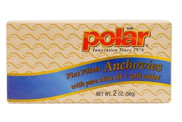 MW POLAR FLAT ANCHOVIES IN OLIVE OIL, 2 OZ (PACK OF 18)