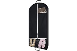 Garment Bags Hanging Clothes Travel, 50.4 Inch Long Suit Bags Cover for Women Dresses and Men Coats