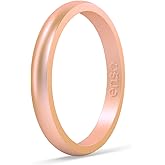 Enso Rings Halo Aura Silicone Ring – Stackable Wedding Engagement Band – Thin Minimalist Band
