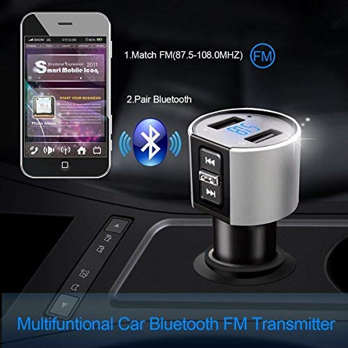 Car Bluetooth FM Transmitter,Bluetooth Hands Free Car Kit,Wireless in
