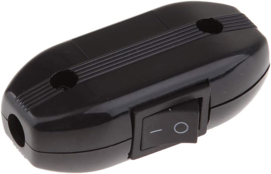 Feed Cord Switch On/Off Bedroom In Line Waterproof Cord Switch AC 250V 6A 3P Rocker Toggle