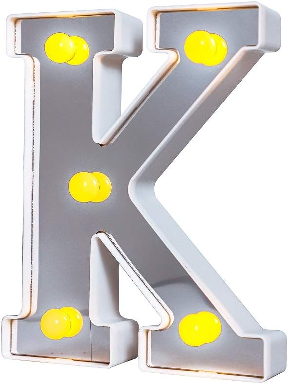 ROUDK LED Marquee Letter Lights 26 Letters Light Letters Battery Power Silver Sign Birthday Wedding Party Home Bar Christmas Lights Night Lights Birthday Party Wedding Decoration