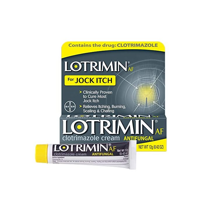 Lotrimin AF Jock Itch Antifungal Cream, Clotrimazole 1%, Clinically Proven Effective Treatment of Most Jock Itch