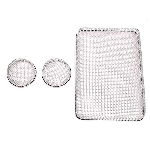 RV Furnaces Vent Mesh Screen & Water Heater Vent Mesh Screen-Circular Mesh Size 2.8''x1.3'', Rectangle Mesh Size 6''x8.5''x1.3'' Include Installation tool