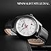 Black Lether Strap Watches for Men Easy to Reader Date Simple Analog Quartz Waterproof Wrist Watch Luxury