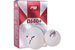 Ppbigu 6pcs ABS New Material DJ40+ 3-Star Ping Pong Balls, Professional ITTF Approved 40+ Table Tennis Balls for WTT Competition, 6-Pack