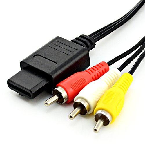 AV Composite Cable compatible with Nintendo 64/GameCube/Super Nintendo SNES