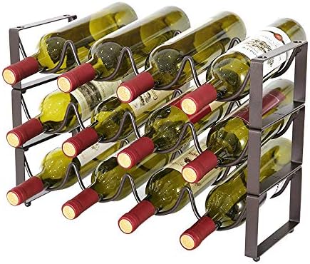 Dhingm Wine Rack Stackable Wine Racks Free Standing Floor