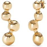 UNOde50 18K Gold-Plated Bubble Drop Earrings, 4-Bead Design, SER INTREPIDA Collection