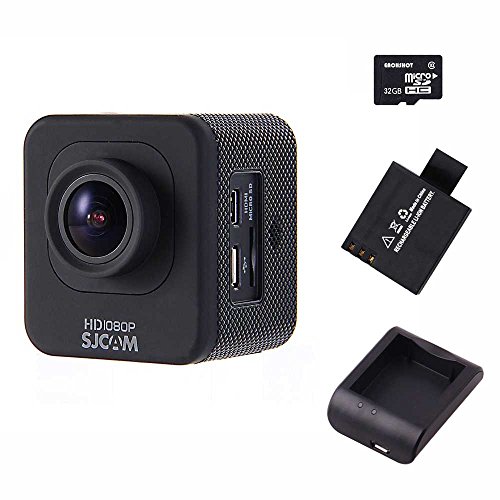 SJCAM M10 kit Cube Mini Full HD Action Sport Camera(Black) Bundle With Replacement Battery and Charger and EACHSHOT 32G Memory Card
