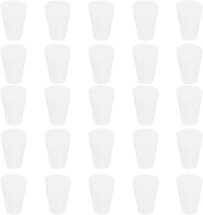 sourcing map Silicone Tapered Plugs 8-13mm White Translucent 25 Pcs for Lab