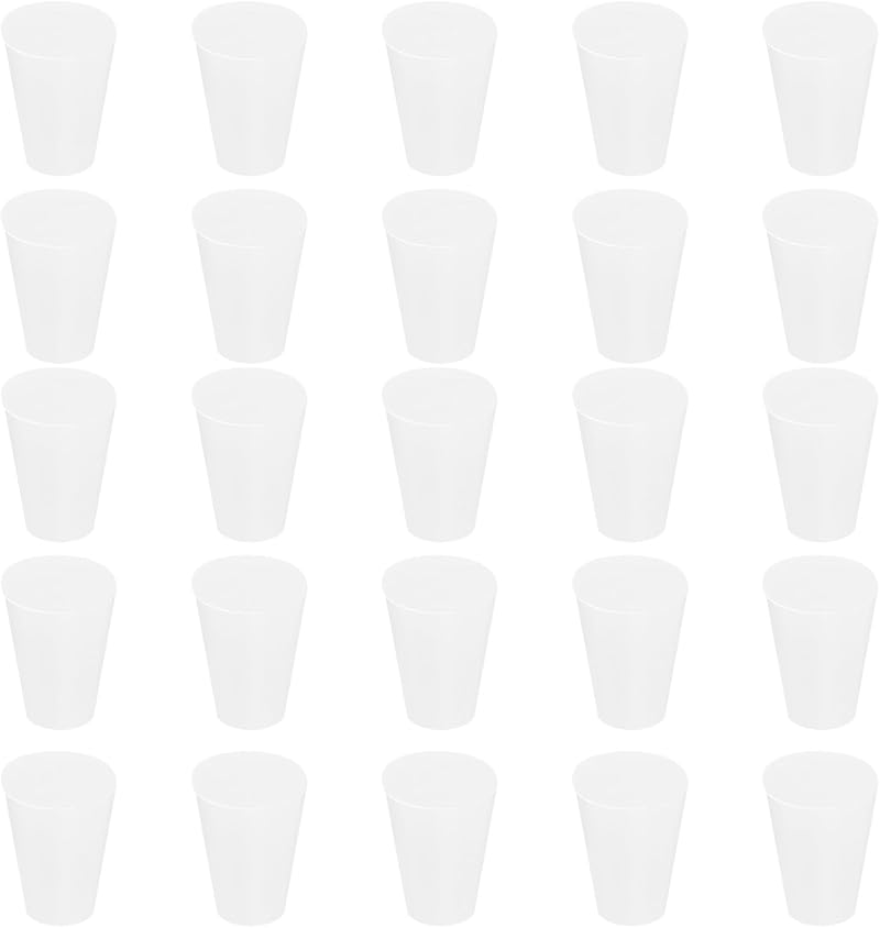 sourcing map Silicone Tapered Plugs 8-13mm White Translucent 25 Pcs for Lab