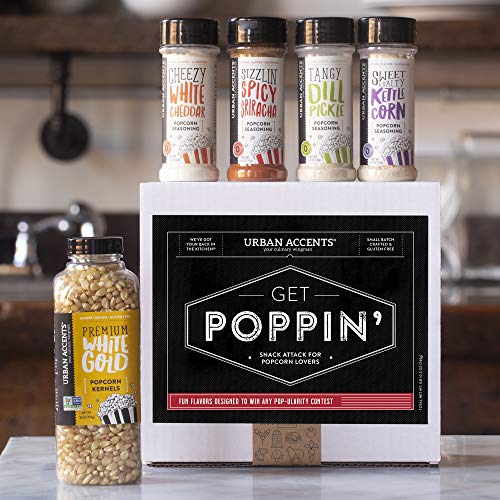 Urban Accents GET POPPIN', Gourmet Popcorn Seasoning Gift Set (Set of 5